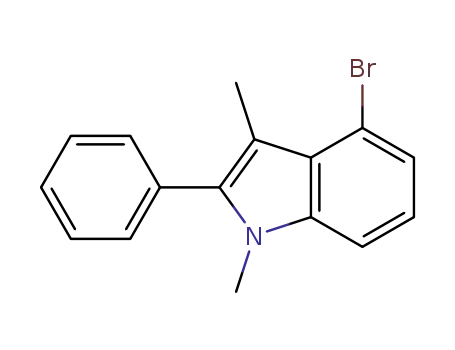 Molecular Structure of 848750-28-7 (1H-Indole, 4-bromo-1,3-dimethyl-2-phenyl-)