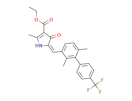 (E)-ethyl 5-((2,6-dimethyl-4'-(trifluoromethyl)biphenyl-3-yl)methylene)-2-methyl-4-oxo-4,5-dihydro-1H-pyrrole-3-carboxylate