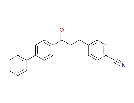 Molecular Structure of 62584-76-3 (Benzonitrile, 4-(3-[1,1'-biphenyl]-4-yl-3-oxopropyl)-)