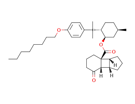 (3aR,3bS,7aS,7bS)-(1R,2S,5R)-5-methyl-2-(2-(4-(octyloxy)phenyl)propan-2-yl)cyclohexyl 7-oxodecahydro-1H-cyclopenta[3,4]cyclobuta[1,2]benzene-3b-carboxylate
