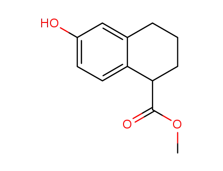 Molecular Structure of 105207-30-5 (methyl 6-hydroxy-1,2,3,4-tetrahydronaphthalene-1-carboxylate)