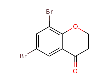 Molecular Structure of 15773-96-3 (6,8-dibromo-2,3-dihydrochromen-4-one)