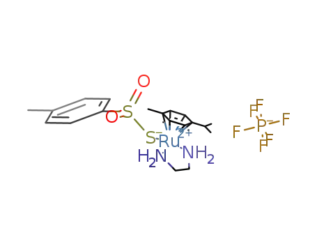 (p-cymene)Ru(ethylenediamine)(SSO<sub>2</sub>(p-tolyl))(PF<sub>6</sub>)