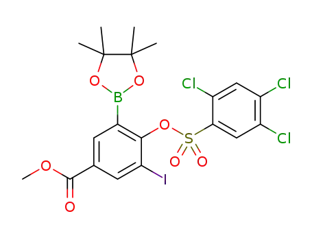 methyl 3-iodo-5-(4,4,5,5-tetramethyl-1,3,2-dioxaborolan-2-yl)-4-(((2,4,5-trichlorophenyl)sulfonyl)oxy)benzoate