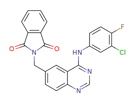 2-((4-(3-chloro-4-fluorophenylamino)quinazolin-6-yl)methyl)isoindoline-1,3-dione