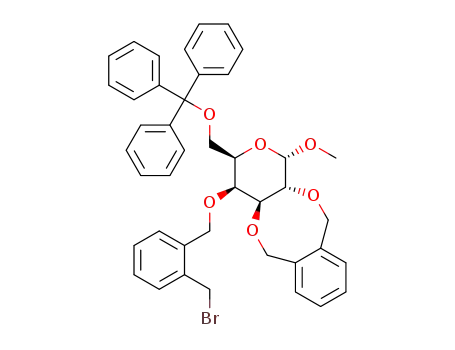 methyl 4-O-(o-bromomethylbenzyl)-6-O-triphenylmethyl-2,3-O-(o-xylylene)-α-D-galactopyranoside