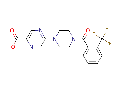5-(4-(2-(trifluoromethyl)benzoyl)piperazin-1-yl)pyrazine-2-carboxylic acid