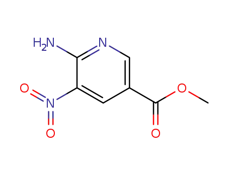 Molecular Structure of 104685-75-8 (methyl 6-amino-5-nitropyridine-3-carboxylate)