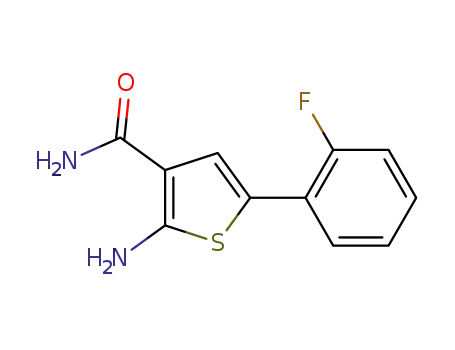 Molecular Structure of 61019-15-6 (3-Thiophenecarboxamide, 2-amino-5-(2-fluorophenyl)-)