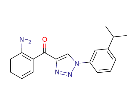 Molecular Structure of 1437325-71-7 ((2-aminophenyl)(1-(3-isopropylphenyl)-1H-1,2,3-triazol-4-yl)methanone)