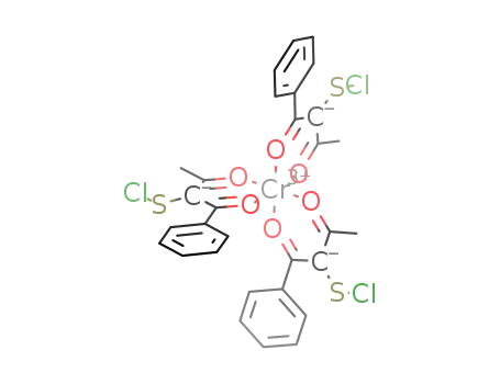 Molecular Structure of 868743-79-7 (tris(2-chlorosulfenyl-1-phenyl-1,3-butanedionato)chromium(III))