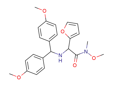 2-((bis(4-methoxyphenyl)methyl)amino)-2-(furan-2-yl)-N-methoxy-N-methylacetamide