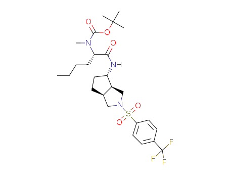 tert-butyl methyl((S)-1-oxo-1-((3aR,4S,6aS)-2-(4-(trifluoromethyl)phenylsulfonyl)octahydrocyclopenta[c]pyrrol-4-ylamino)hexan-2-yl)carbamate