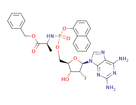 2-amino-2’-fluoro-2’-deoxyadenosine-5’-O-naphthyl(benzoxy-L-alaninyl)phosphate