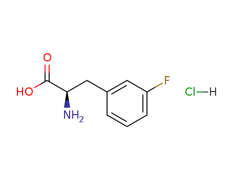 Molecular Structure of 7663-26-5 (D-Phenylalanine, 3-fluoro-, hydrochloride)