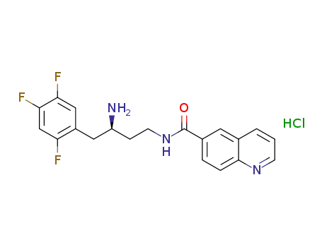 Molecular Structure of 1500076-69-6 ((R)-N-(3-amino-4-(2,4,5-trifluorophenyl)butyl)quinoline-6-carboxamide hydrochloride)