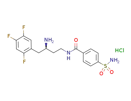 Molecular Structure of 1500076-62-9 ((R)-N-(3-amino-4-(2,4,5-trifluorophenyl)butyl)-4-sulfamoylbenzamide hydrochloride)