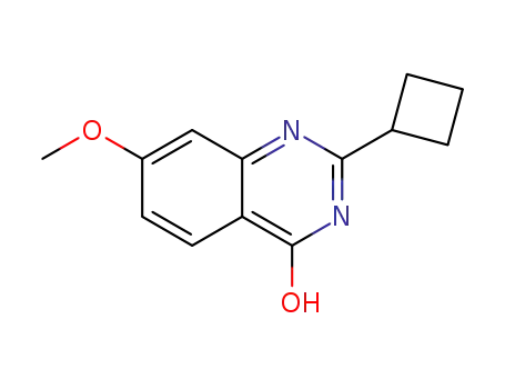 Molecular Structure of 1448676-71-8 (2-cyclobutyl-7-methoxyquinazolin-4-ol)