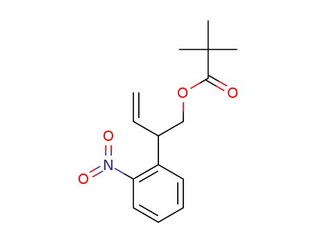 Molecular Structure of 1441228-44-9 (2-(2-nitrophenyl)but-3-en-1-yl pivalate)