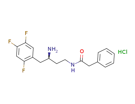 Molecular Structure of 1500076-70-9 ((R)-N-(3-amino-4-(2,4,5-trifluorophenyl)butyl)-2-phenylacetamide hydrochloride)