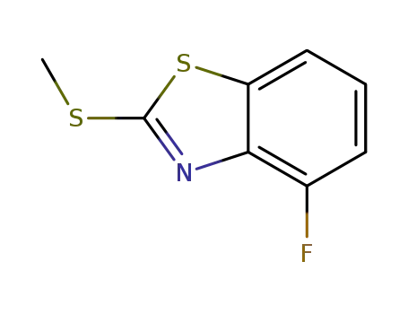 Molecular Structure of 154327-25-0 (4-Fluoro-2-(methylthio)benzo[d]thiazole)