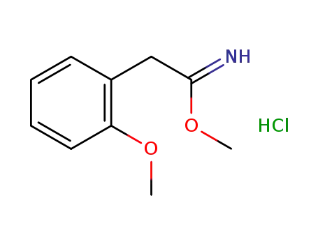 Molecular Structure of 580198-45-4 (Benzeneethanimidic acid, 2-methoxy-, methyl ester, hydrochloride)