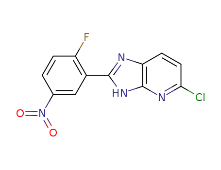 Molecular Structure of 1533399-36-8 (5-chloro-2-(2-fluoro-5-nitrophenyl)-3H-imidazo[4,5-b]pyridine)