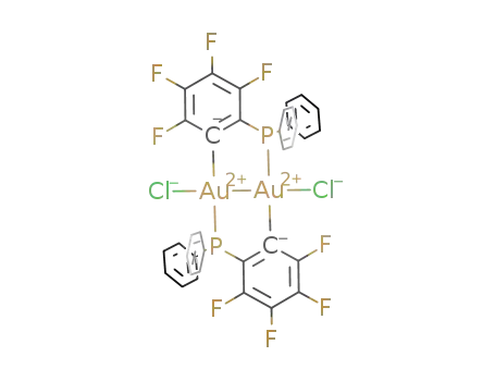 [Cl<sub>2</sub>Au<sub>2</sub><sup>II</sup>(μ-2-C<sub>6</sub>F<sub>4</sub>PPh<sub>2</sub>)<sub>2</sub>]