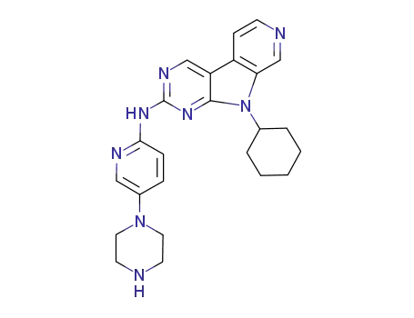 Molecular Structure of 1169692-19-6 ((9-cyclohexyl-9H-pyrido[4′,3′,4,5]pyrrolo[2,3-d]pyrimidin-2-yl)-(5-piperazin-1-yl-pyridin-2-yl)amine)
