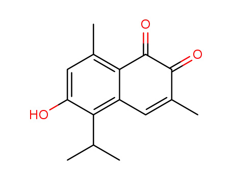 Molecular Structure of 7715-96-0 (1,2-Naphthalenedione,6-hydroxy-3,8- dimethyl-5-(1-methylethyl)- )