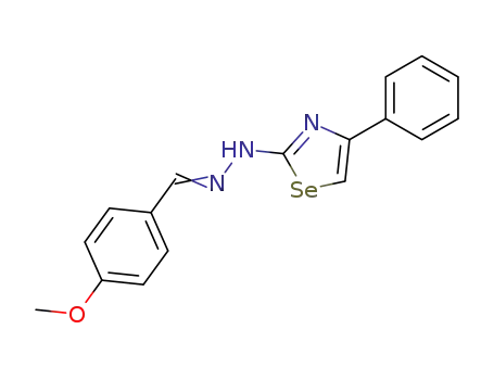 Molecular Structure of 109054-53-7 (4-phenyl-[2-(4-metoxy-benzyliden)-hydrazinyl]-1,3-selenazole)