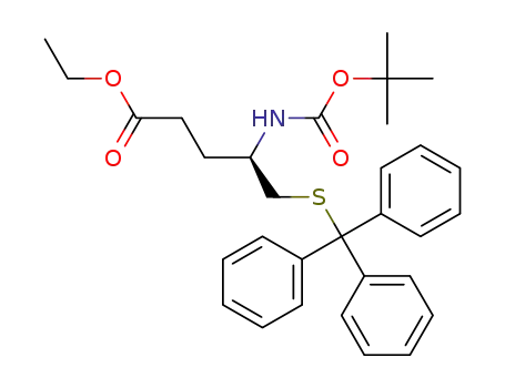 ethyl (R)-4-tert-butoxycarbonylamino-5-(triphenylmethylthio)-pentanonate