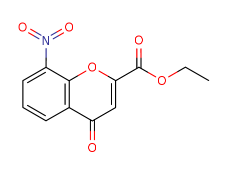 4H-1-Benzopyran-2-carboxylic acid, 8-nitro-4-oxo-, ethyl ester