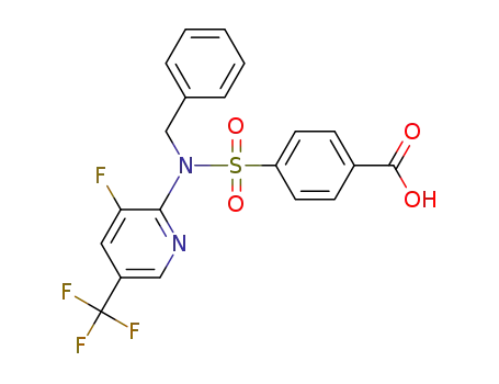 4-(N-benzyl-N-(3-fluoro-5-(trifluoromethyl)pyridin-2-yl)sulfamoyl)benzoic acid