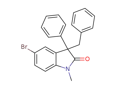 Molecular Structure of 1610460-74-6 (3-benzyl-5-bromo-1-methyl-3-phenylindolin-2-one)