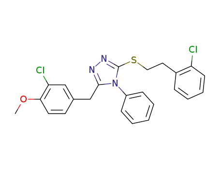 5-(3-chloro-4-methoxybenzyl)-4-phenyl-3-(2-chlorophenethyl)sulfanyl-4H-1,2,4-triazole