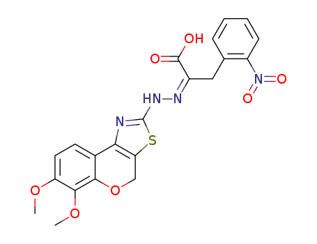 (Z)-2-(2-(6,7-dimethoxy-4H-chromeno[4,3-d]-thiazol-2-yl)hydrazono)-3-(2-nitrophenyl)propanoic acid