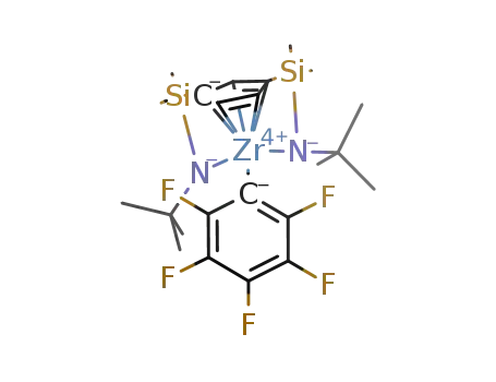 Molecular Structure of 922165-91-1 ((zirconium)(C<sub>5</sub>H<sub>3</sub>(SiMe<sub>2</sub>NtBu)2)(C<sub>6</sub>F<sub>5</sub>))