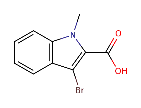 Molecular Structure of 499983-77-6 (3-bromo-1-methyl-1H-indole-2-carboxylic acid)