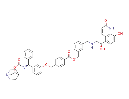 3-((((R)-2-Hydroxy-2-(8-hydroxy-2-oxo-1,2-dihydroquinolin-5-yl)ethyl)amino)methyl)benzyl 4-((3-((S)-phenyl((((R)-quinuclidin-3-yloxy)carbonyl)amino)methyl)phenoxy)methyl)benzoate