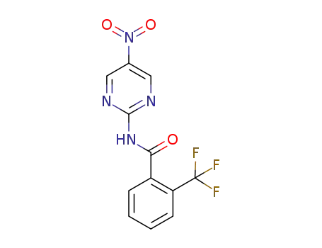 Molecular Structure of 1458220-81-9 (N-(5-nitropyrimidin-2-yl)-2-(trifluoromethyl)benzamide)