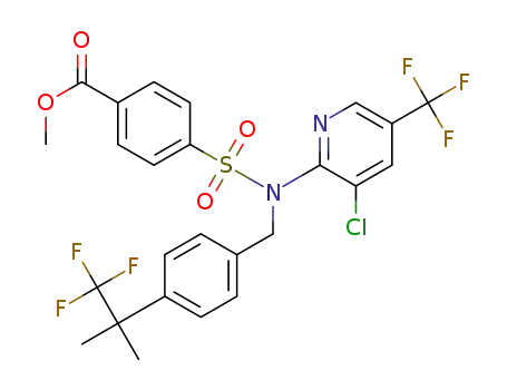 methyl 4-(N-(3-chloro-5-(trifluoromethyl)pyridin-2-yl)-N-(4-(1,1,1-trifluoro-2-methylpropan-2-yl)benzyl)sulfamoyl)benzoate