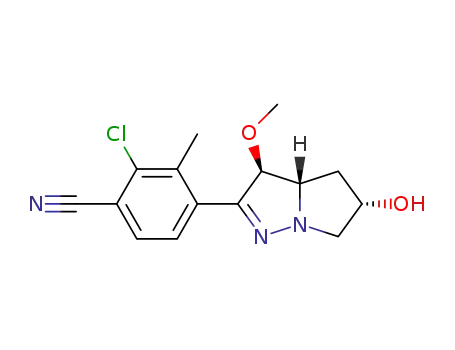 2-chloro-4-((3S,3aS,5S)-5-hydroxy-3-methoxy-3a,4,5,6-tetrahydro-3H-pyrrolo[1,2-b]pyrazol-2-yl)-3-methylbenzonitrile