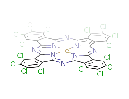 Molecular Structure of 50662-67-4 (IRON(II) 1,2,3,4,8,9,10,11,15,16,17,18,22,23,24,25-HEXADECACHLORO-29 H,31 H-PHTHALOCYANINE)