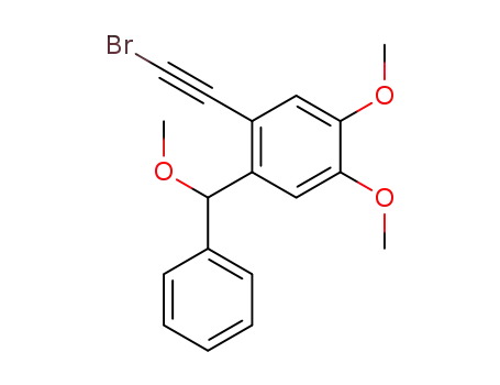 1-(bromoethynyl)-4,5-dimethoxy-2-(methoxy(phenyl)methyl)benzene