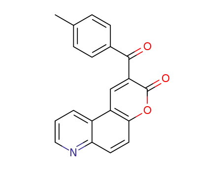 Molecular Structure of 1597710-15-0 (2-(4-methylbenzoyl)-3H-chromeno[6,5-b]pyridin-3-one)