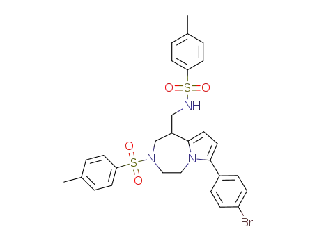 N-((7-(4-bromophenyl)-3-tosyl-2,3,4,5-tetrahydro-1H-pyrrolo[1,2-d][1,4]diazepin-1-yl)methyl)-4-methylbenzenesulfonamide