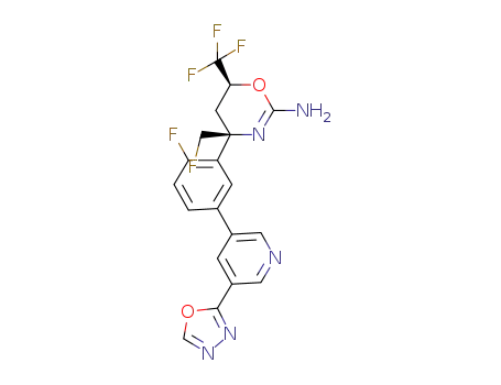 (4S,6S)-4-(5-(5-(1,3,4-oxadiazol-2-yl)pyridin-3-yl)-2-fluorophenyl)-4-(fluoromethyl)-6-(trifluoromethyl)-5,6-dihydro-4H-1,3-oxazin-2-amine