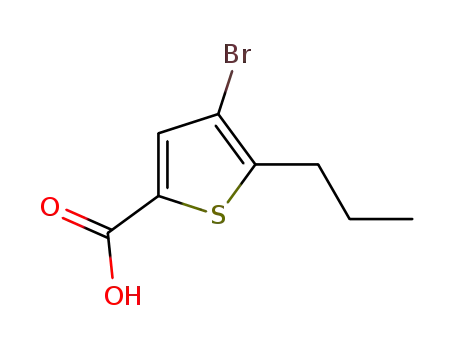 Molecular Structure of 869951-15-5 (4-BROMO-5-PROPYLTHIOPHENE-2-CARBOXYLIC ACID)