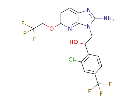 2-(2-amino-5-(2,2,2-trifluoroethoxy)-3H-imidazo[4,5-b]pyridin-3-yl)-1-(2-chloro-4-(trifluoromethyl)phenyl)ethanol